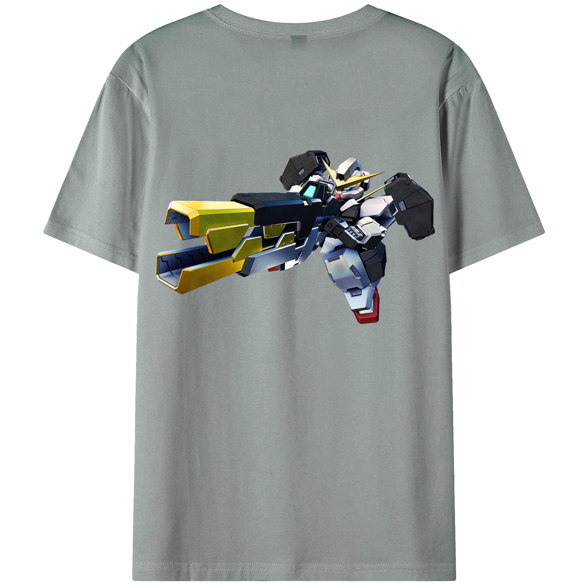 （画像用） 機動戦士ガンダム Mobile Suit Gundam 綿100％ メンズ半袖Tシャツ（バックプリント） 通気性